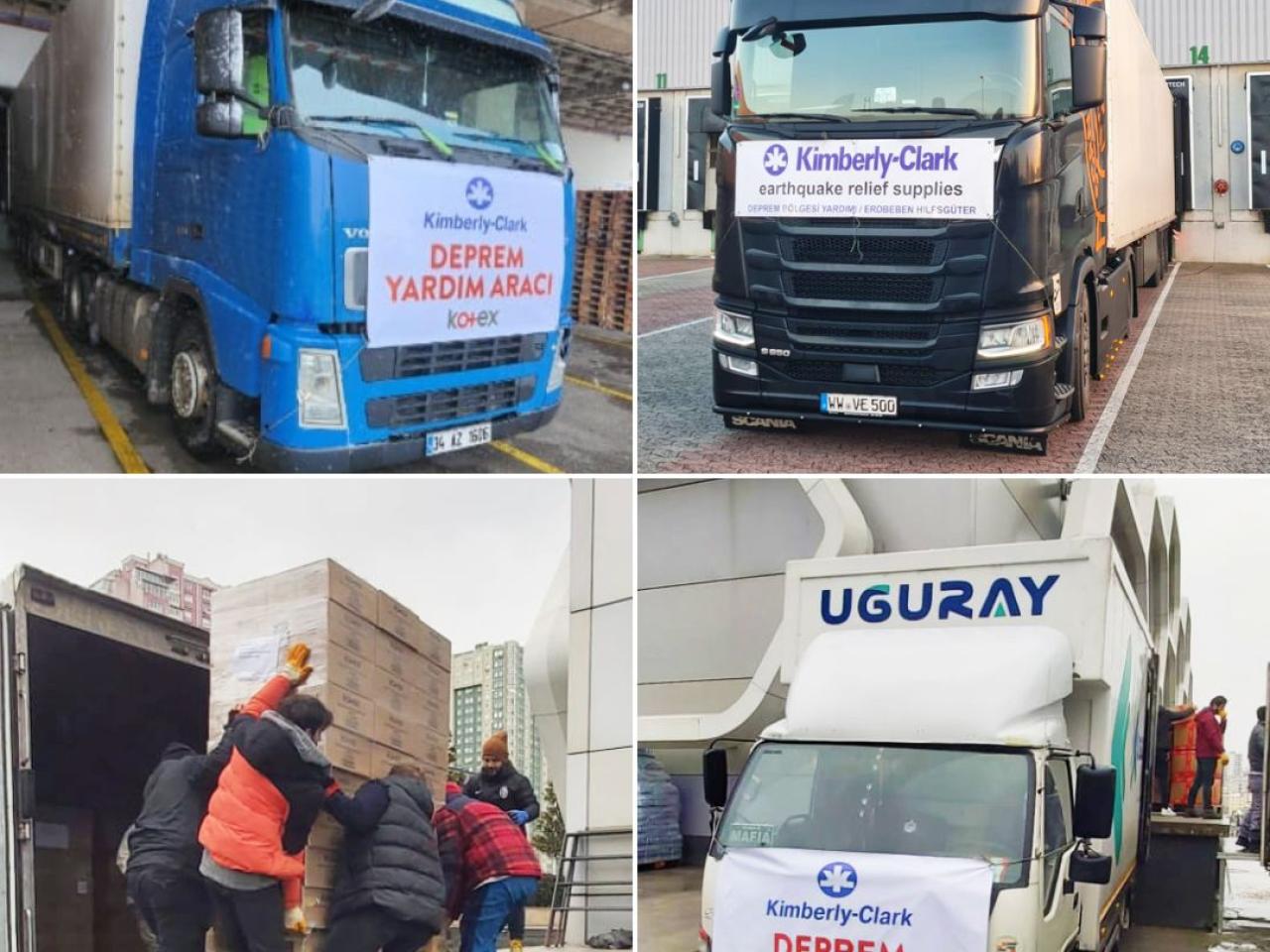 满载金佰利公司产品的卡车将被捐赠