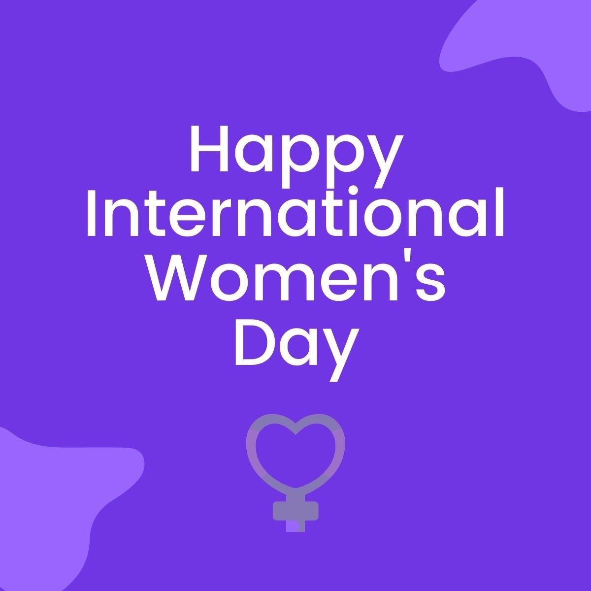 紫色图形阅读国际欢乐妇女节